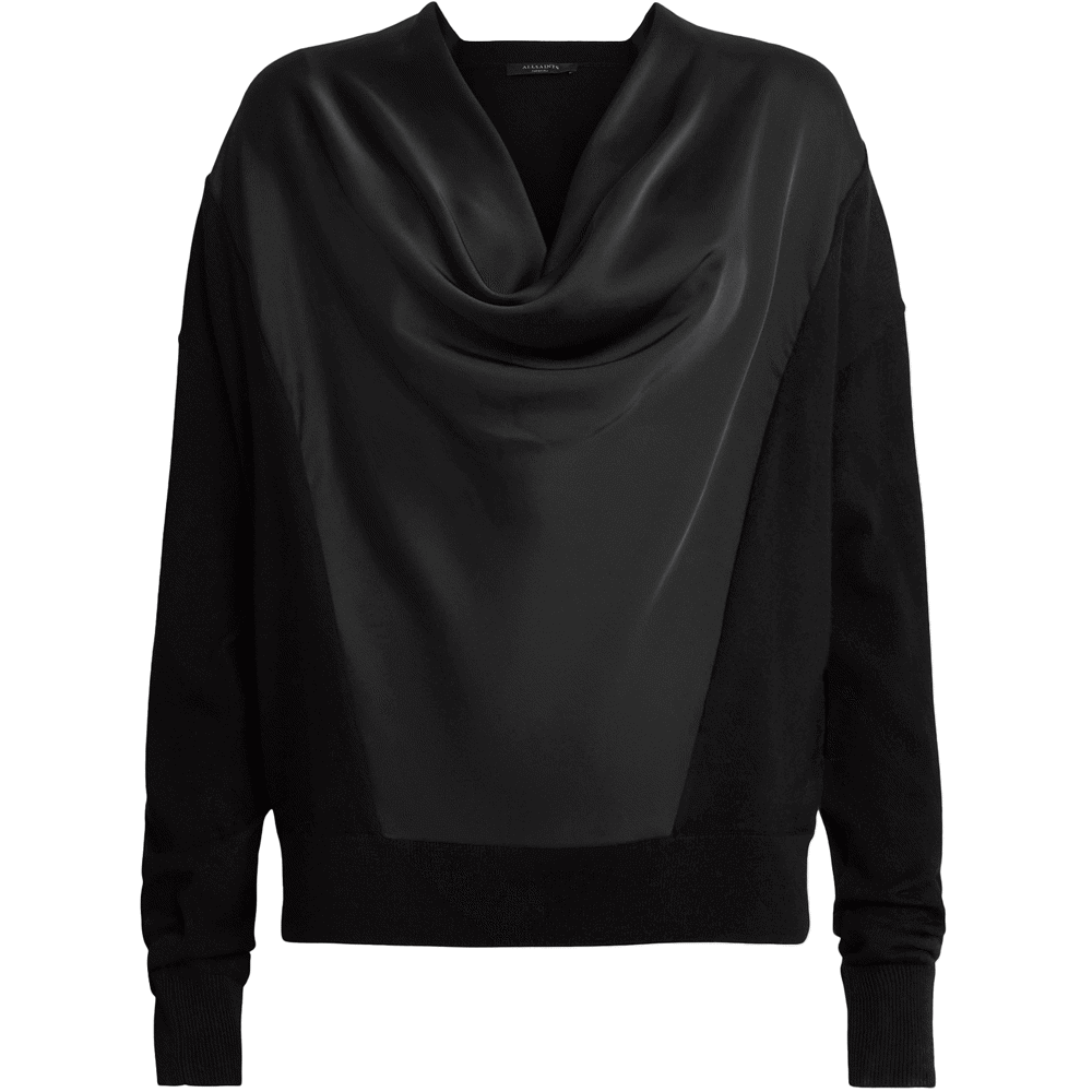 AllSaints Myra Cowl Neck Merino Wool Jumper